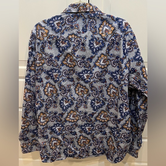 Tasso Elba Paisley Long Sleeve Button Up Men's Shirt, size XL - Picture 2 of 6